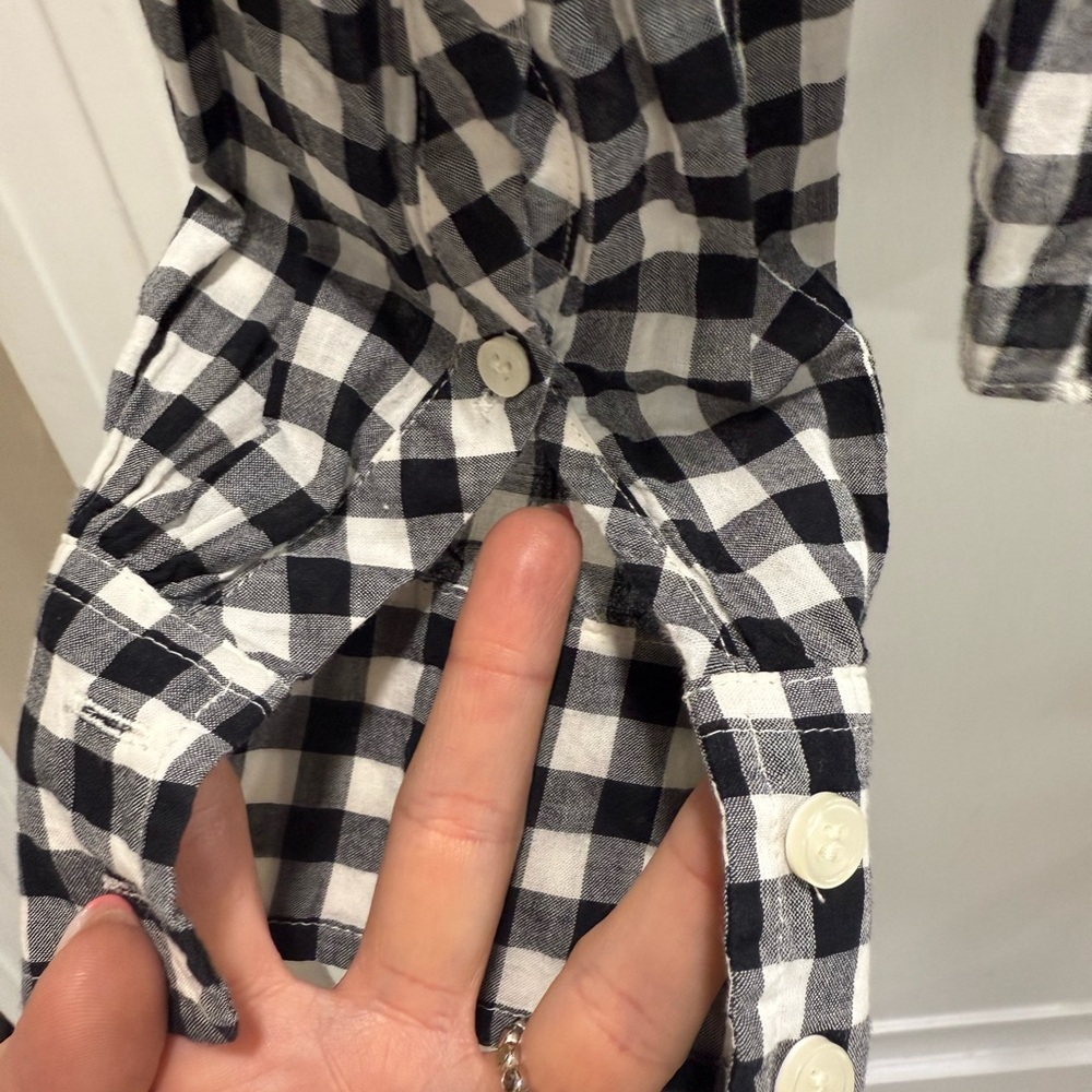 JCREW XS Black and White Checkered Women's Top - Picture 10 of 10